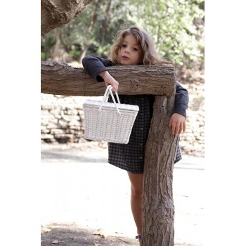 Cesto picnic de mimbre, Blanco 2