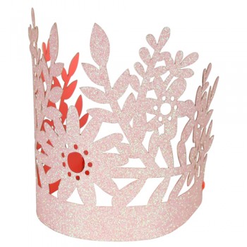 Pink Glitter Crown (8u.)