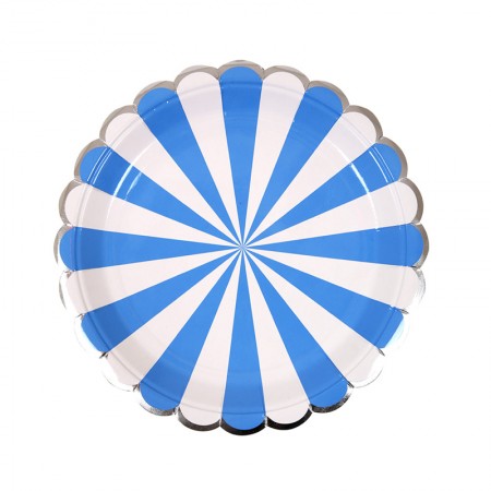 Blue Striped Small Plate (8u.)