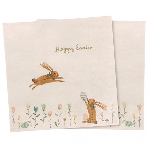 Paper napkins, Happy Easter Field