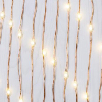 Guirnalda  luces led dorada (2m/60 led) 2