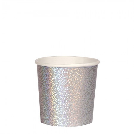 Silver Sparkle Tumbler Cups (8u)