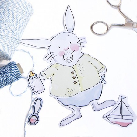 Paper Doll Bunny - Baby Animals