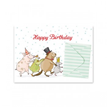 Postal  - Desfile de Animales