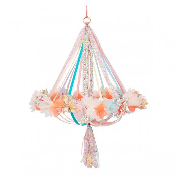 Floral Fabric Chandelier
