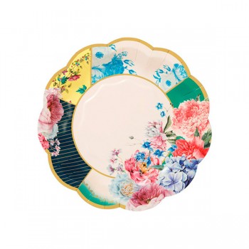 2 Designs Talking Tables Decorations Truly Scrumptious Tea Party Vintage Floral Small Paper Plates Pack of 12 Noël 