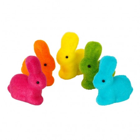 Five Rainbow bunnies
