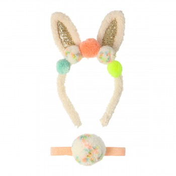 Pompom Bunny Ear Dress Up -...