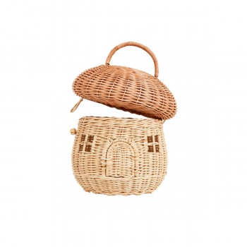 Rattan Mushroom Basket - Natural