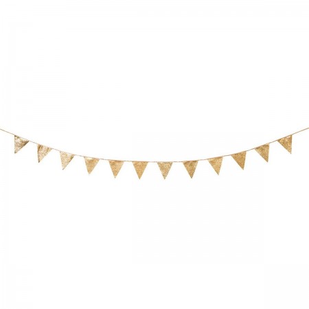 Luxe Gold Glitter Bunting Garland - 3m