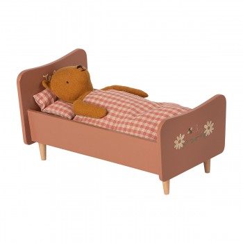 Wooden Bed Teddy Mom - Rose 2