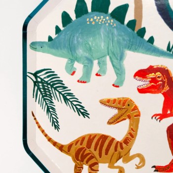 Dinosaur Kingdom Dinner Plates - 8u. 2