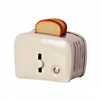Miniature Toaster&Bread - Off White