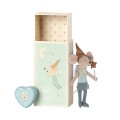 Tooth Fairy Mouse in Matchbox - Big Blue (12cm)