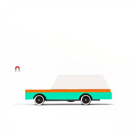Candy Car Teal Wagon - Wooden toy car