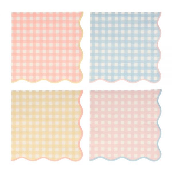 Servilletas de papel Gingham - 20u. Servilletas de papel Gingham - 20u.