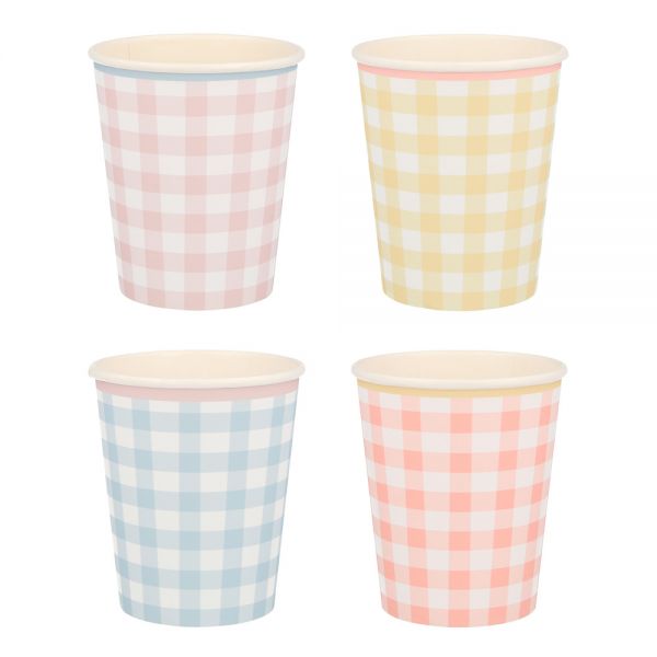 Gingham Cups - 12u