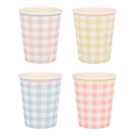 Gingham Cups - 12u