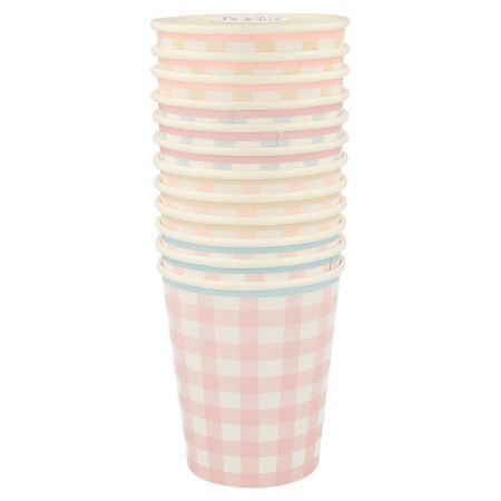 Gingham Cups - 12u