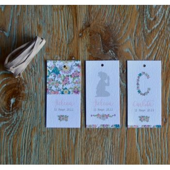 Tarjetas etiquetas flores (12u.)