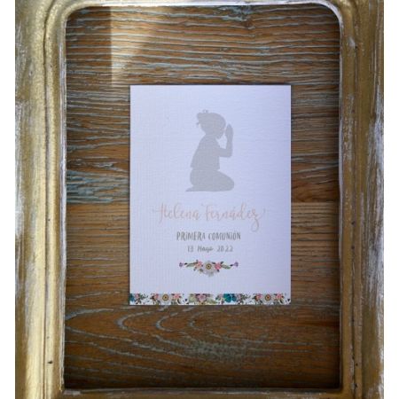 Customized favor flowers small card