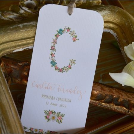 Customized favor flowers card