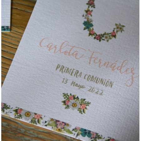 Customized favor flowers card
