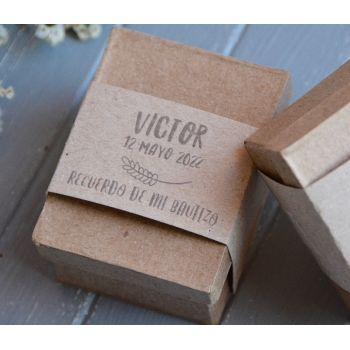 Cajita Kraft con dulces personalizada. 2