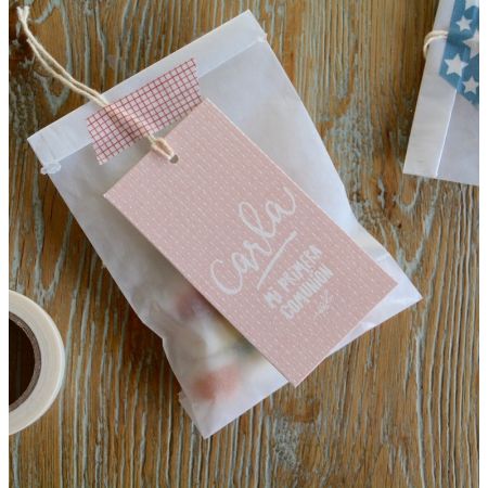Personalized candy glassine favor bag