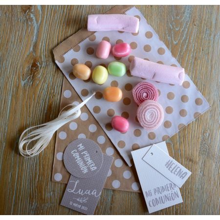 Personalized candy kraft favor bag