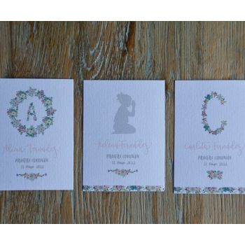 Customized favor flowers small card 2