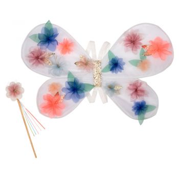 Organza flower wings and wand