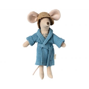 Bathrobe blue - Mouse (15cm) 2