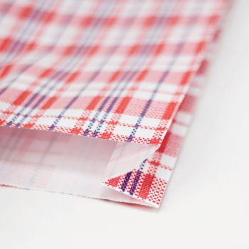 Bolsa de Regalo, cuadros rojo  (6u.) 2