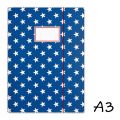 Elasticated Folder Dark blue stars - A3