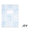 Elasticated Folder Blue roses - A4