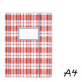 Carpeta cuadrados rojos, con elástico - A4