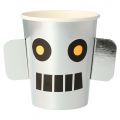 Silver Robot  Cups - 8u