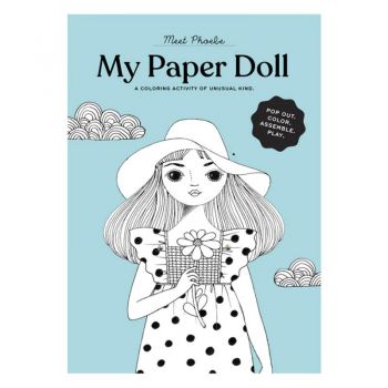 Muñeca de papel Phoebe - Kit para colorear 
