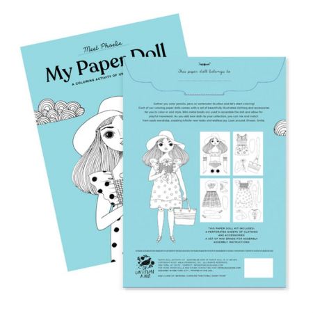 Paper Doll  Phoebe - Coloring Kit