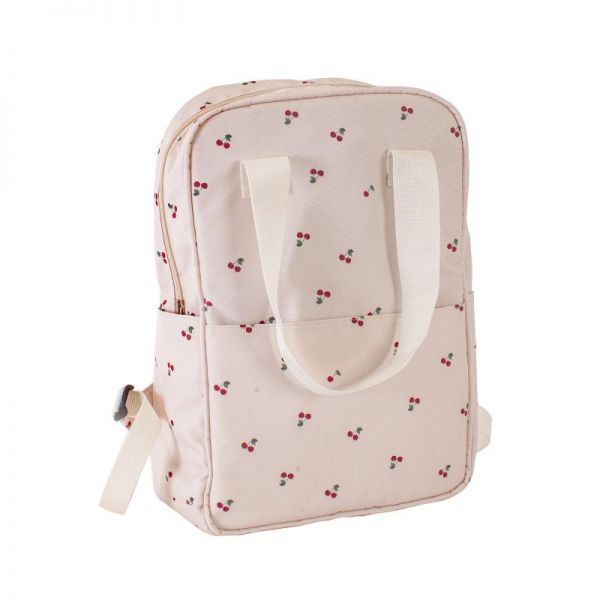 Nylon Travel Backpack Cherry