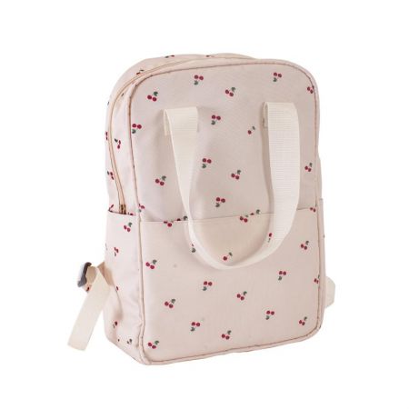 Nylon Travel Backpack Cherry