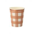 Gingham Orange Cups (8u)