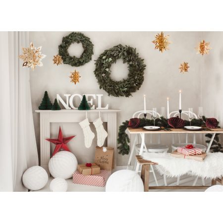 Decorative stocking off-white