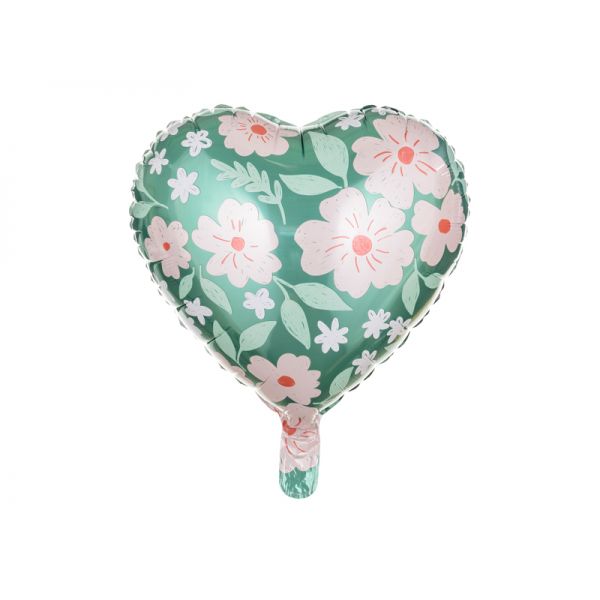 Foil balloon Heart with flowers
