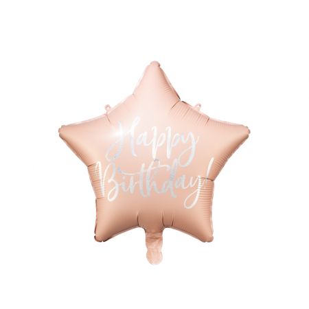 Foil balloon Happy Birthday, powder