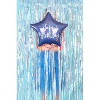 Foil balloon Happy Birthday, blue 2