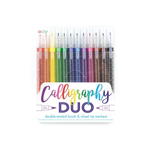 Calligraphy Duo chisel and brush tip markers (12u)