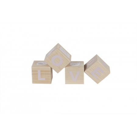 Pack Cubos madera + vinilos