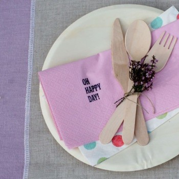 Platos de papel Flores azules 2